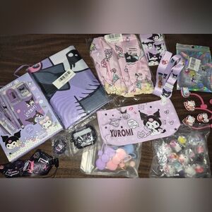 Kuromi Hello Kitty & Friends Accessories Set Bundle Lot - Cartoon Anime